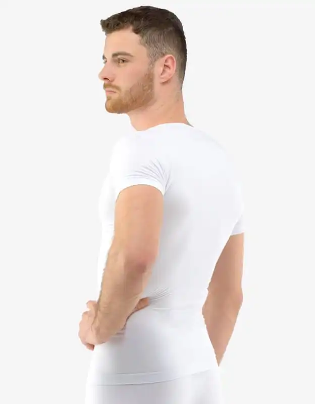 58006_x2 Tricou barbati bambus 58006P - alb spate