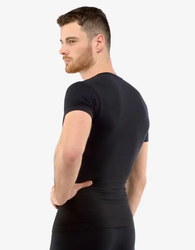 58006_x4 Tricou barbati bambus 58006P - negru spate