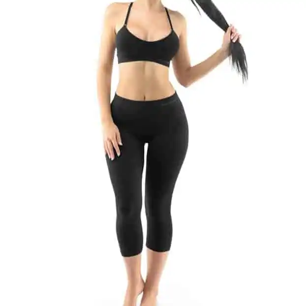 Leggings sport 3/4 bambus 95032 negru