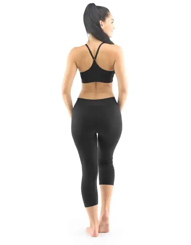 Leggings sport 3/4 bambus 95032 negru spate