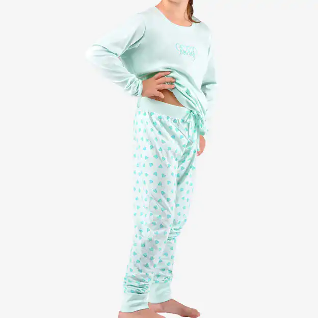 Pijama bumbac fete 29007 - Aquamarine