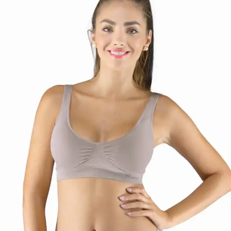 Bustiera sport bambus pushup 07014 GRI MARO