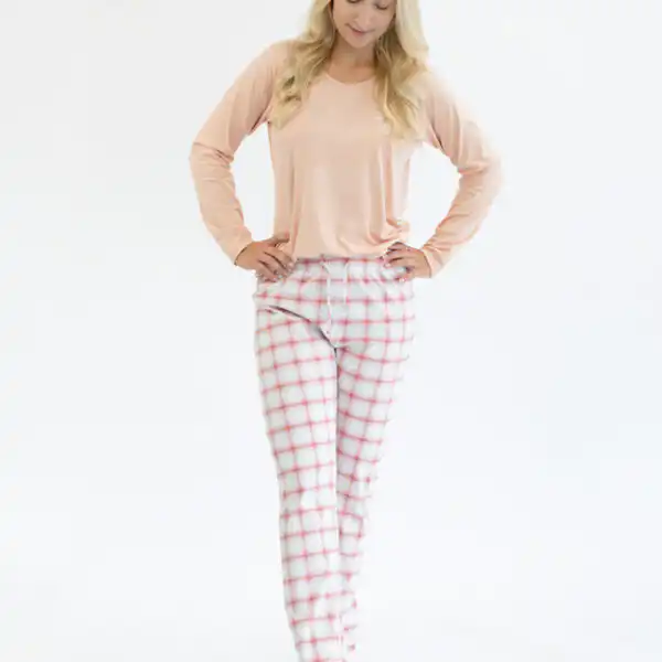 Pijama lung bumbac femei 19157