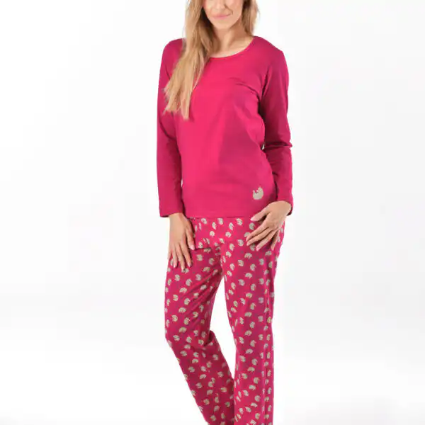 Pijama lungă din bumbac femei 19169