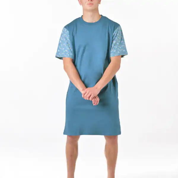 Cămașă de noapte bărbați cu mânecă scurtă79202P