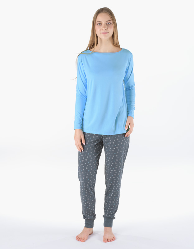 Pijama lungă damă din bambus 19179P