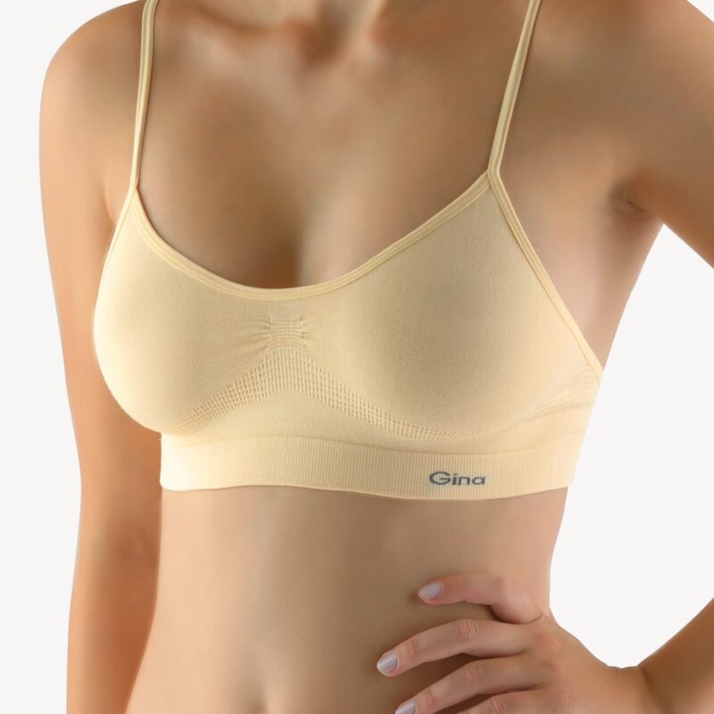 Sutien top cu bretele înguste damă din bumbac 07001