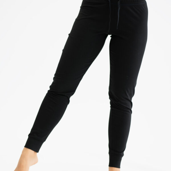 Pantaloni de pijama damă din bumbac 19149 – negru