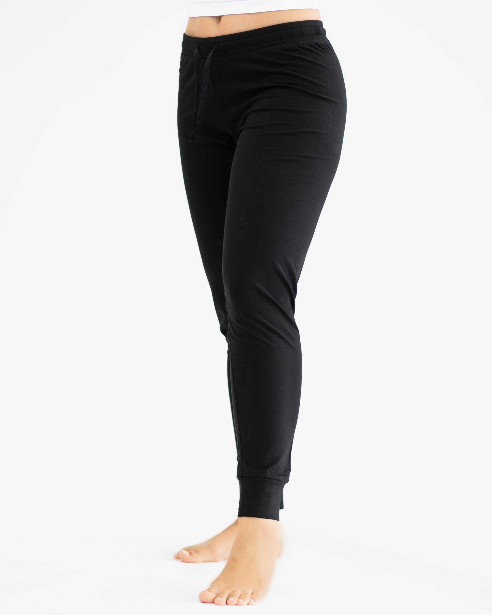Pantaloni de pijama damă din bumbac 19149 – negru 2