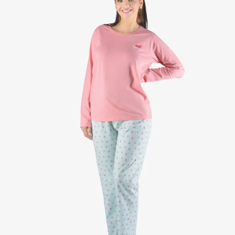 Pijama lungă damă din bumbac 19151