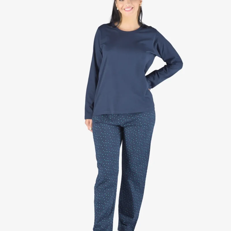 Pijama lungă damă din bumbac 19153