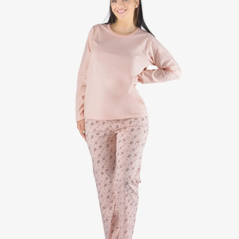 Pijama lungă damă din bumbac 19155