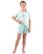 Pijama scurtă fete din bumbac 29008 – aqua
