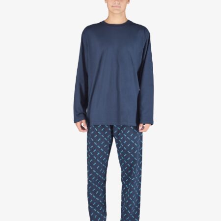 Pijama lungă bărbați din bumbac 79147