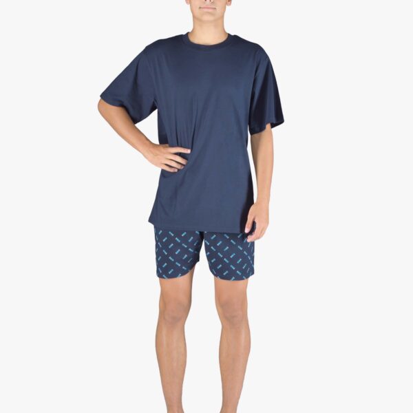 Pijama scurtă bărbați din bumbac 79150 – liquorice