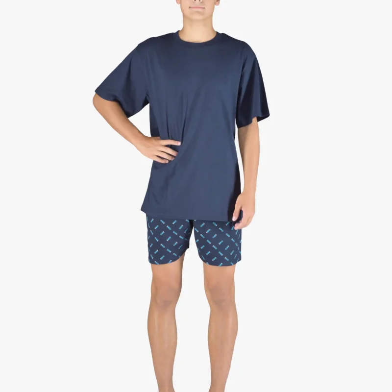 Pijama scurtă bărbați din bumbac 79150