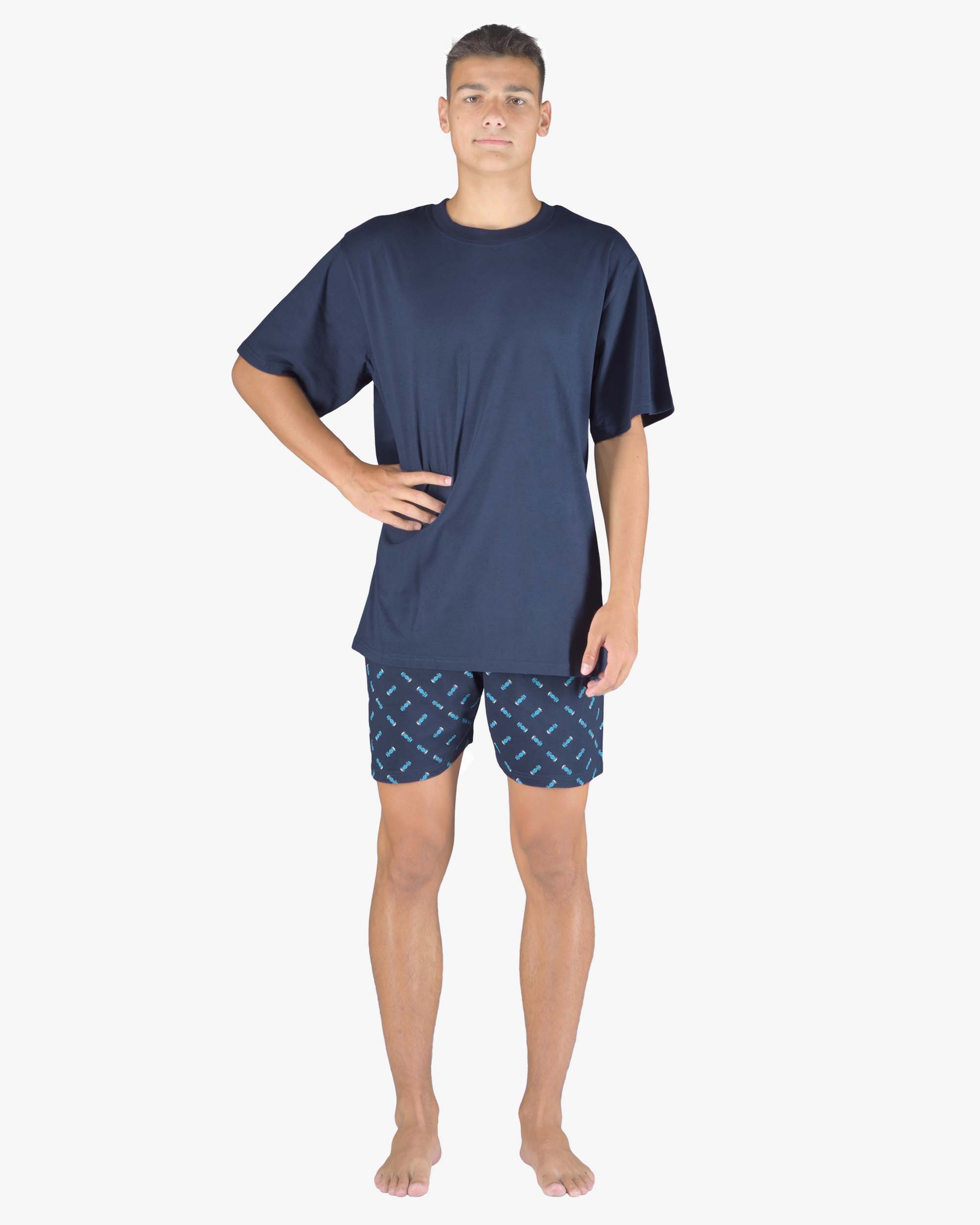 79150_DCMMYM_M1.jpg Pijama scurtă bărbați din bumbac 79150 – liquorice
