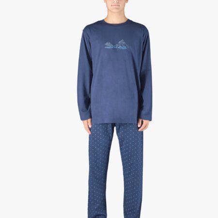 Pijama lungă bărbați din bumbac 79151