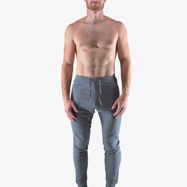 Pantaloni de pijama bărbați din bumbac 79161 – gri închis