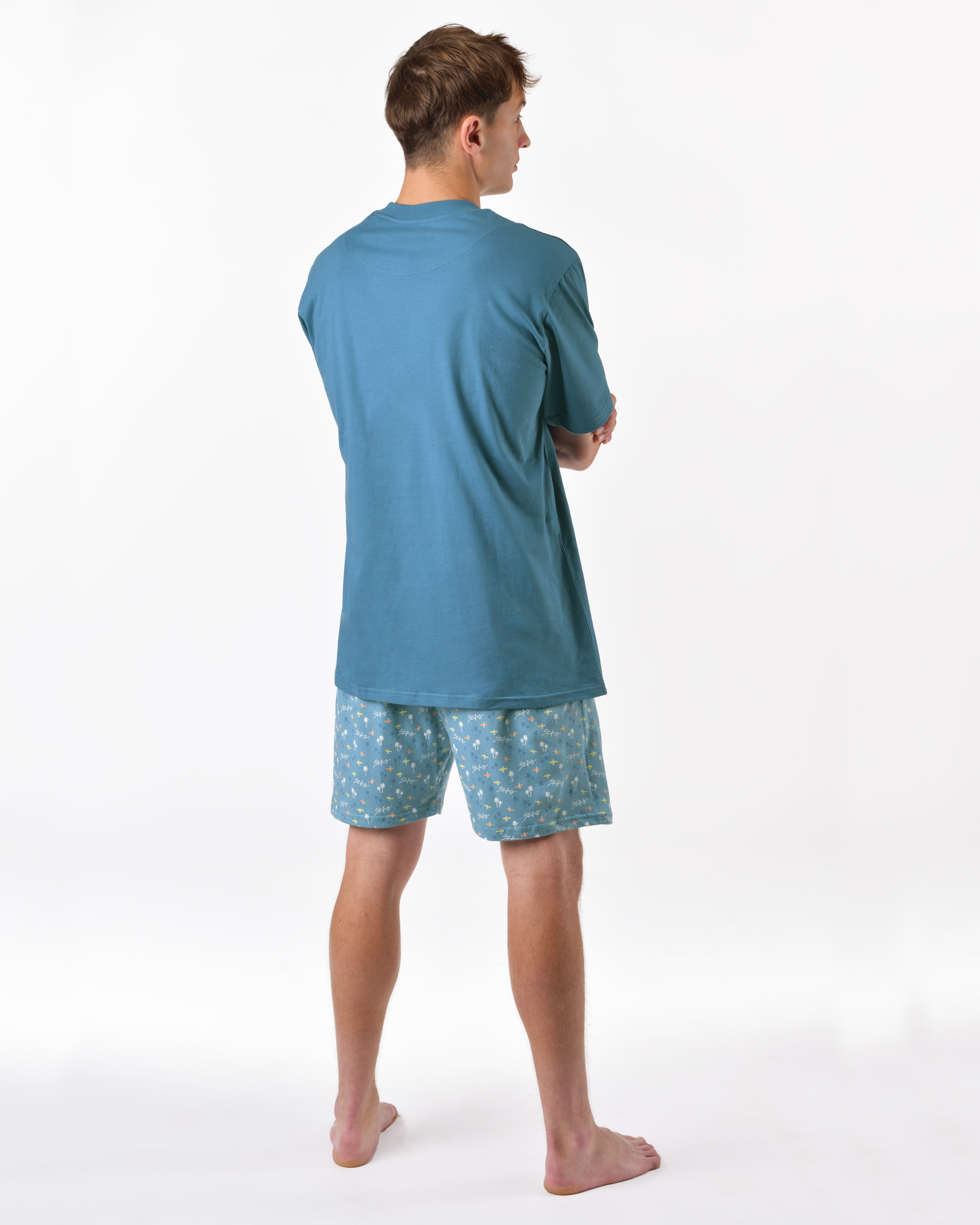 79190_MGADxA_M3.jpg Pijama scurtă bărbați din bumbac 79190 – moon 2