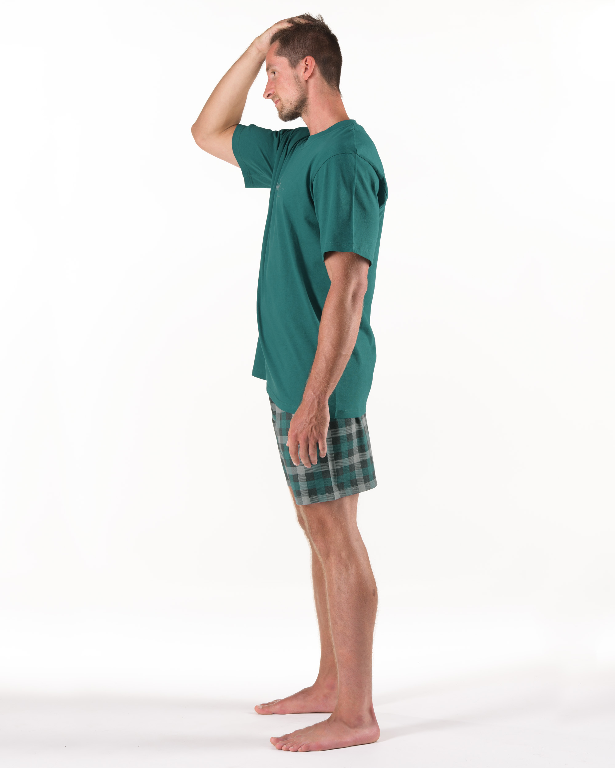 79214_DMZDxG_M3_m16.jpg Pijama scurtă bărbați din bumbac 79214 – salvie 3