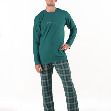 Pijama lungă bărbați din bumbac 79215