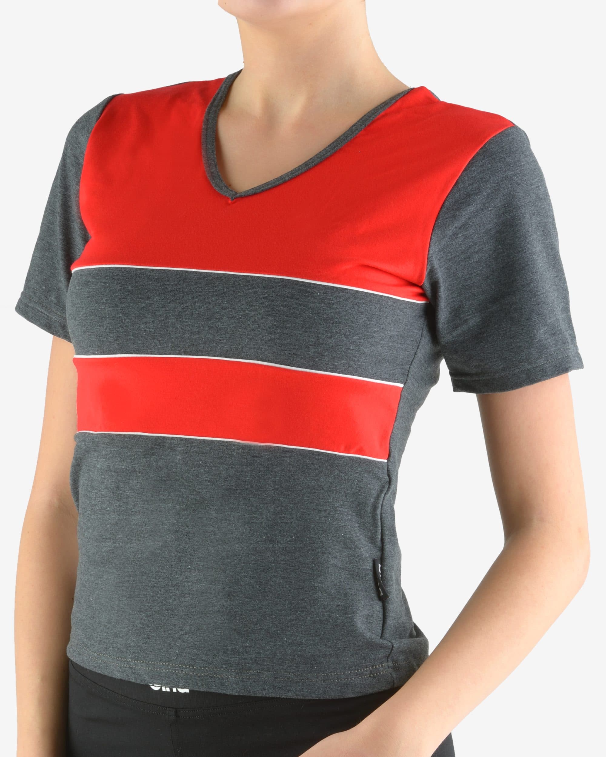 Tricou cu mânecă scurtă damă din bumbac 98003 Tricou cu mânecă scurtă damă din bumbac 98003