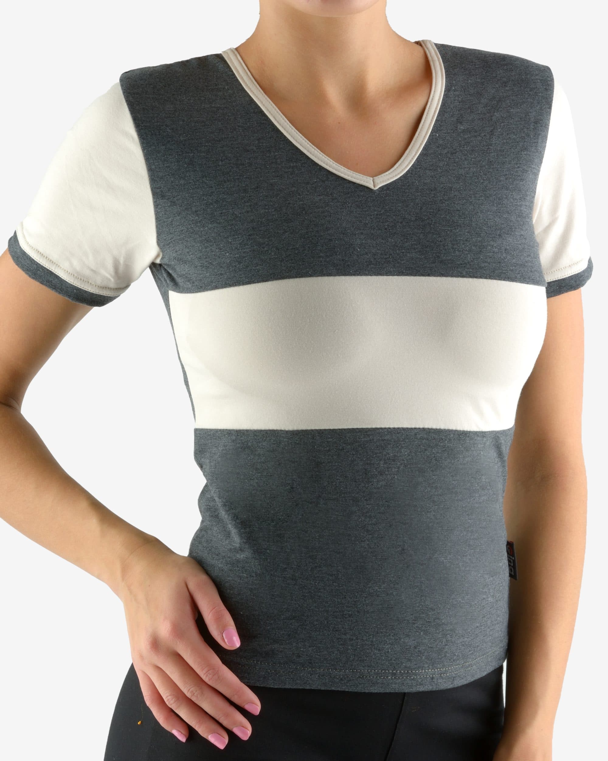 Tricou cu mânecă scurtă damă din bumbac 98014