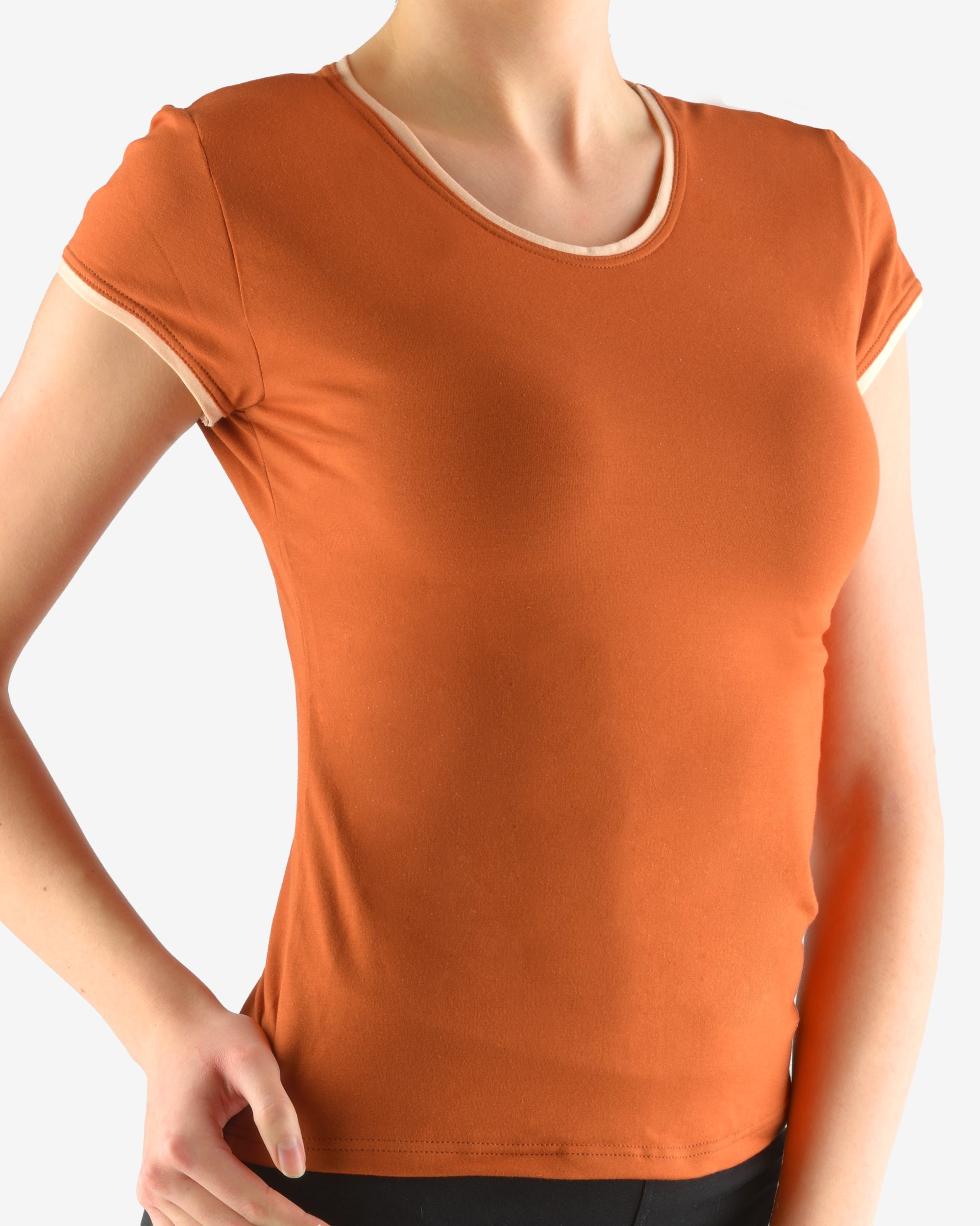 Tricou cu mânecă scurtă damă din modal 98061 Tricou cu mânecă scurtă damă din modal 98061